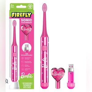 Firefly Sonic Barbie Toothbrush with USB Charging and Antibacterial Cover
